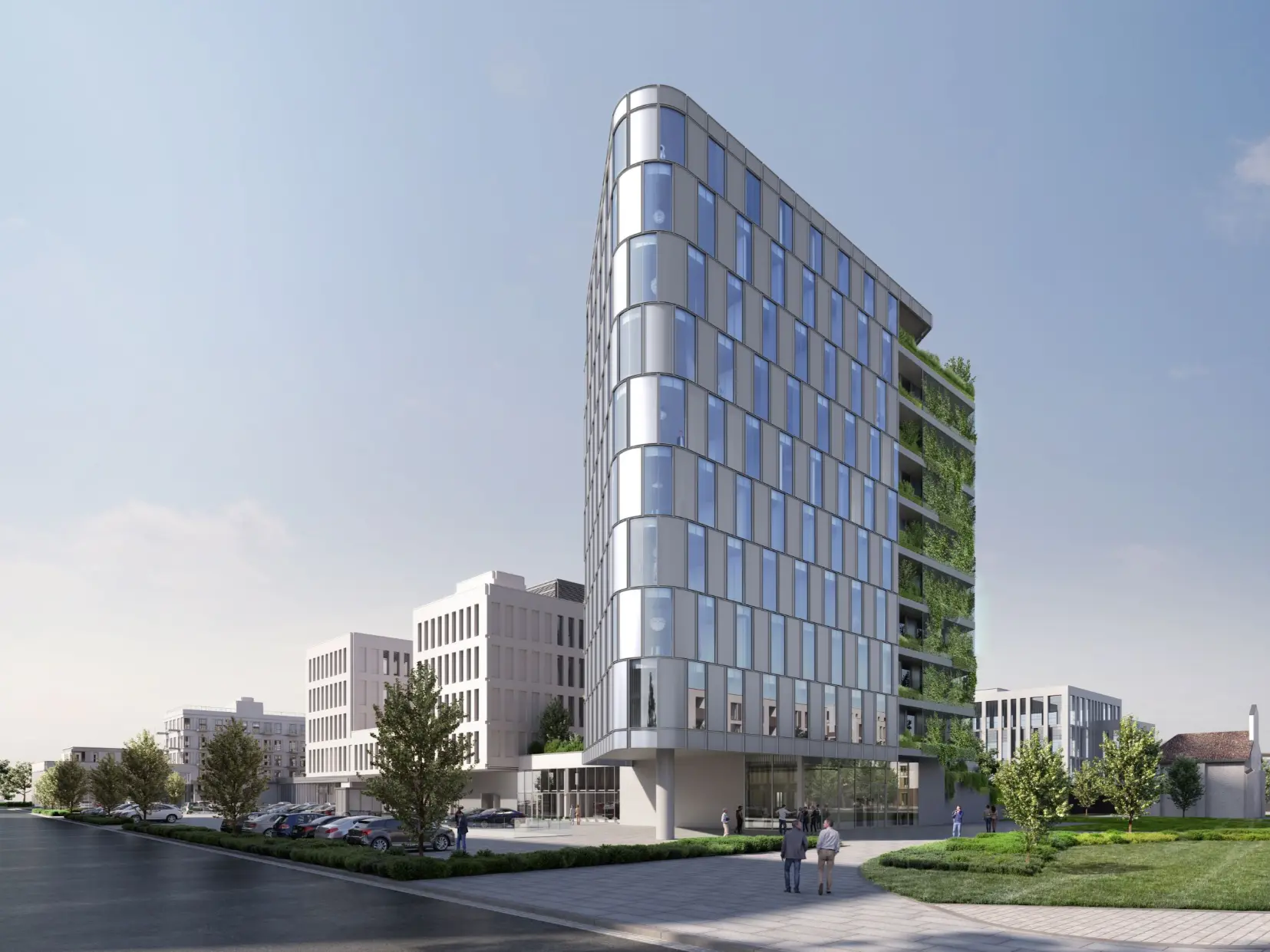 Hochhaus-Visualisierung im Anna Quartier